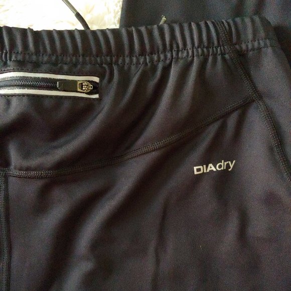 Diadora workout athletic leggings running pants size large tie waist - Picture 6 of 7